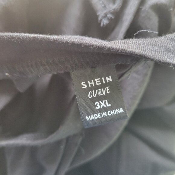 Shein Curve Womens Dress 3XL Plus Halter Faux Wrap Sleeveless Sash BLA2E - Picture 10 of 12